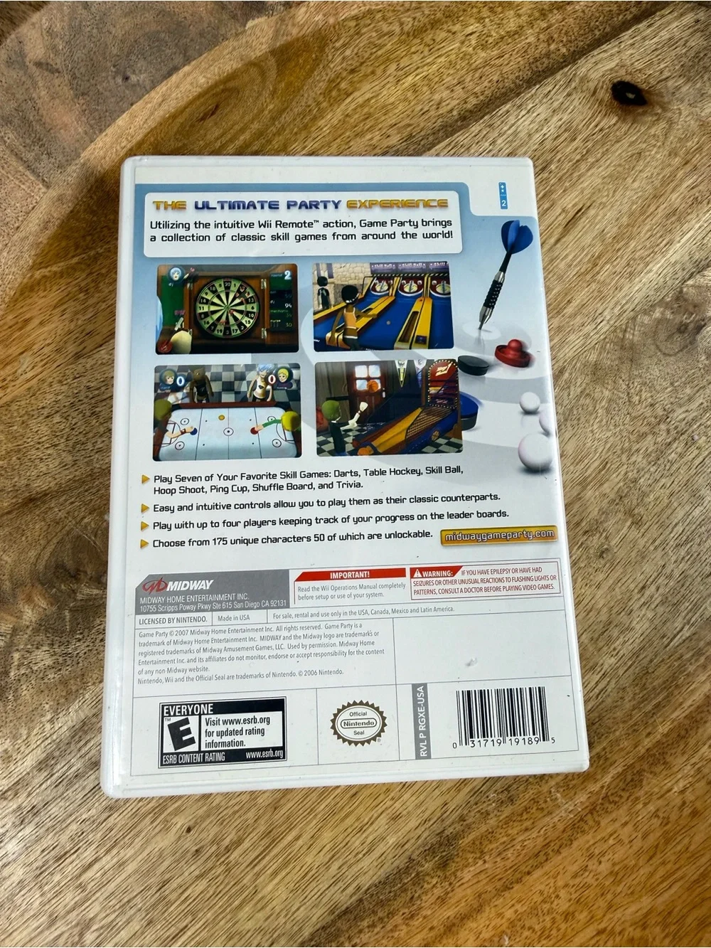 Nintendo Wii Game Party 🎯 Midway Multiplayer Family Party Game Retro